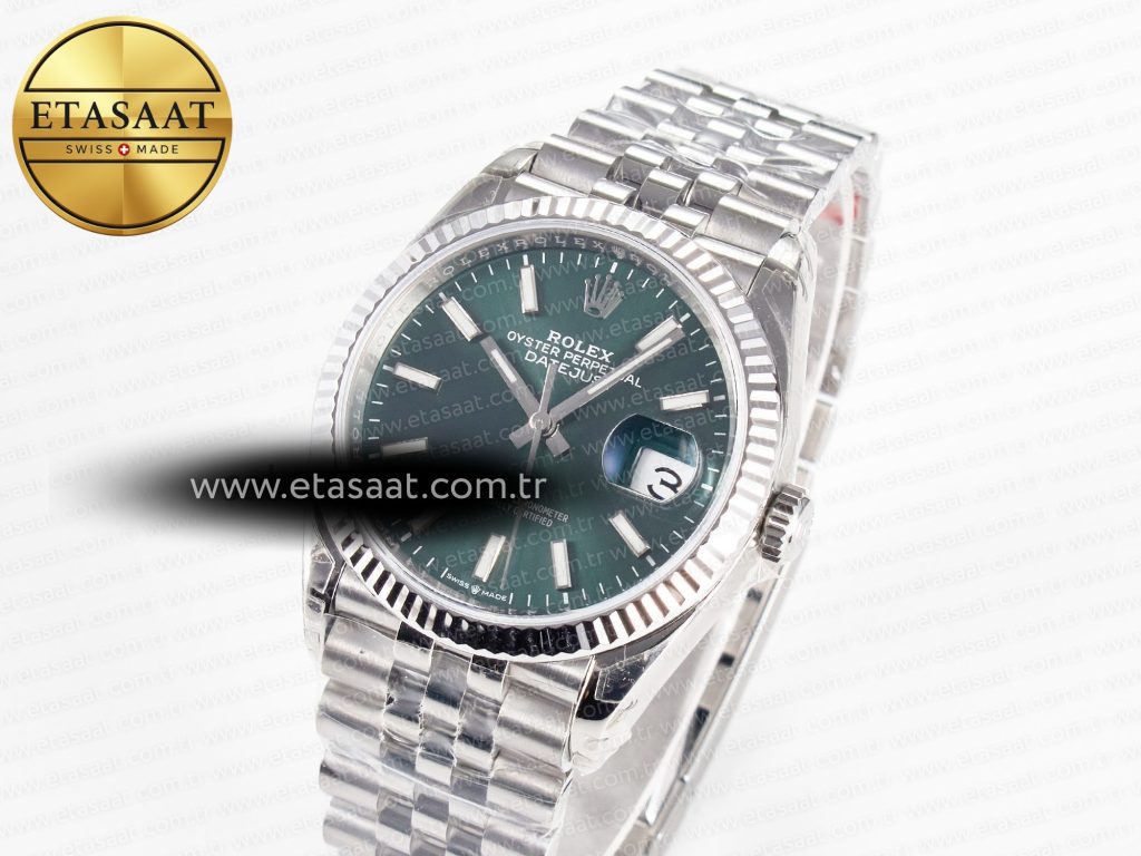 datejust 36 126200 904l ss vsf 11 best edition green dial on jubilee bracelet vs32352