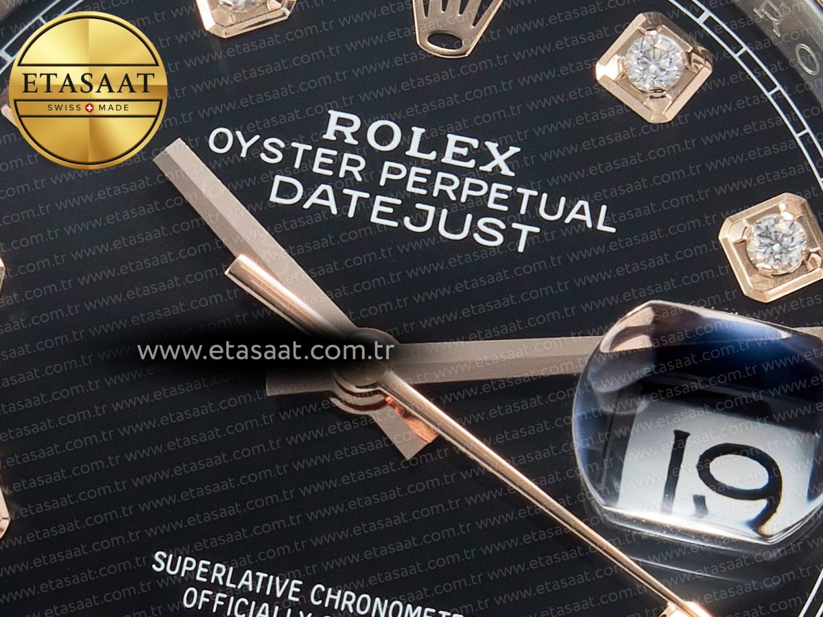 Rolex DateJust 126231 36mm Black Diamonds VR3235 - Görsel 10