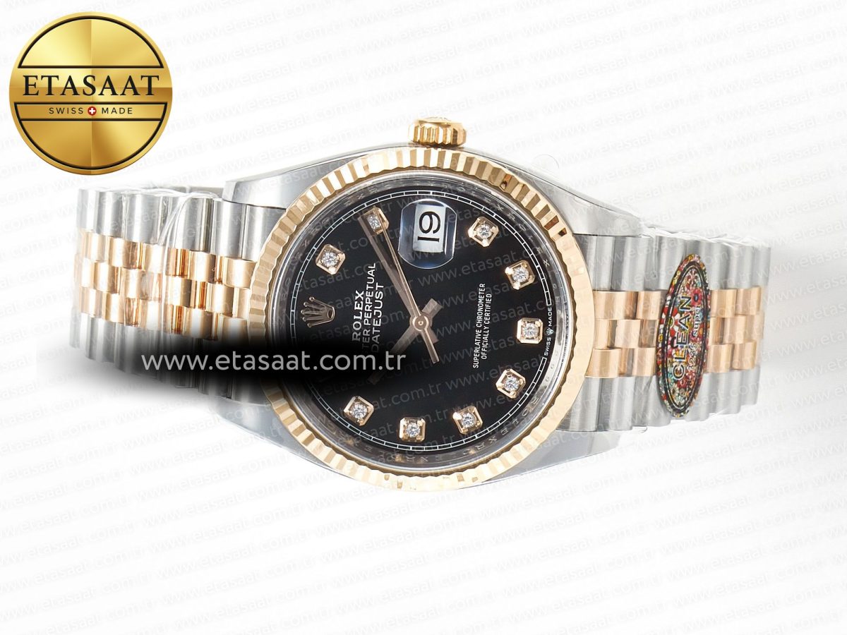 Rolex DateJust 126231 36mm Black Diamonds VR3235 - Görsel 9