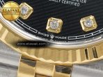 Rolex DateJust 36 126233 Clean 1:1 Best Edition 904L Steel Black Diamonds Dial on SS/YG Jubilee Bracelet VR3235 - Görsel 13