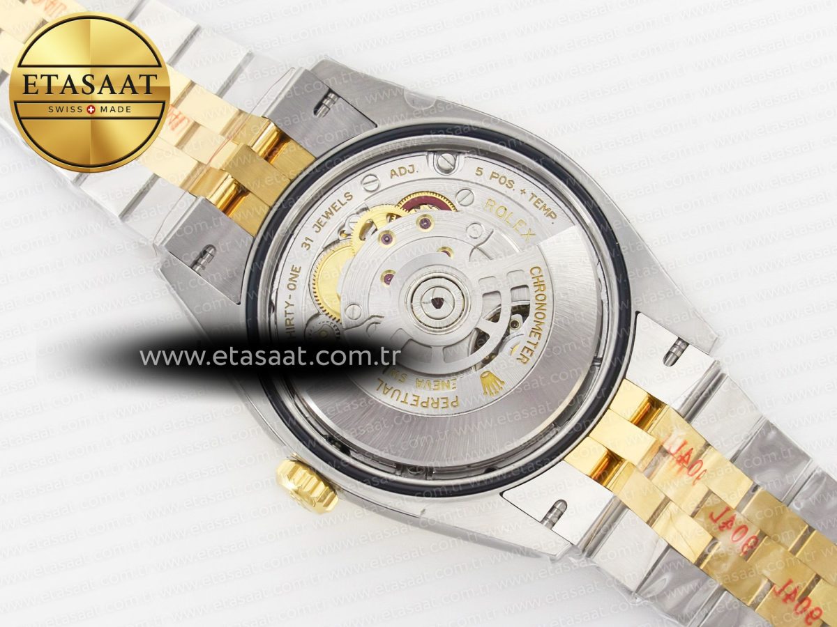 Rolex DateJust 36 126233 Clean 1:1 Best Edition 904L Steel Black Diamonds Dial on SS/YG Jubilee Bracelet VR3235 - Görsel 19