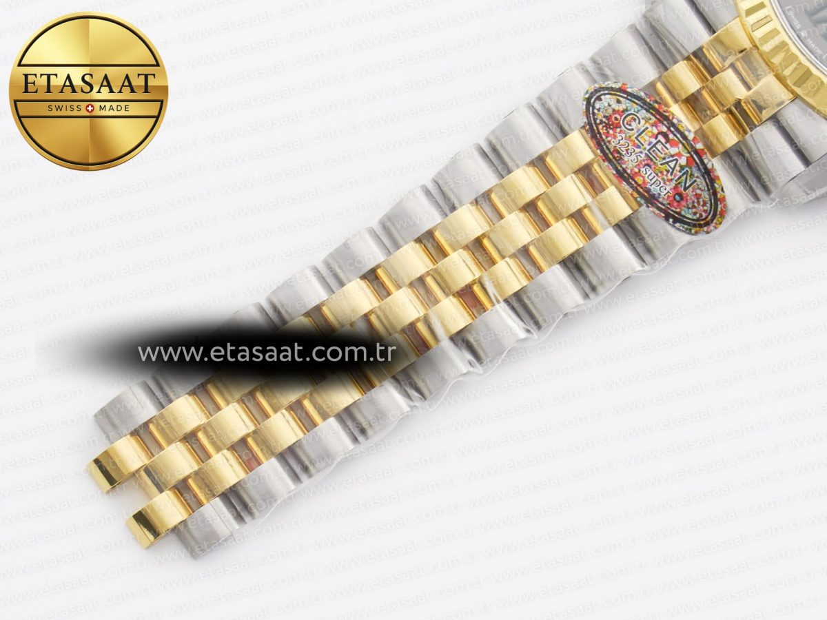 Rolex DateJust 36 126233 Clean 1:1 Best Edition 904L Steel Black Diamonds Dial on SS/YG Jubilee Bracelet VR3235 - Görsel 26