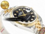 Rolex DateJust 36 126233 Clean 1:1 Best Edition 904L Steel Black Diamonds Dial on SS/YG Jubilee Bracelet VR3235 - Görsel 7