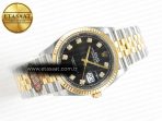 Rolex DateJust 36 126233 Clean 1:1 Best Edition 904L Steel Black Diamonds Dial on SS/YG Jubilee Bracelet VR3235 - Görsel 8