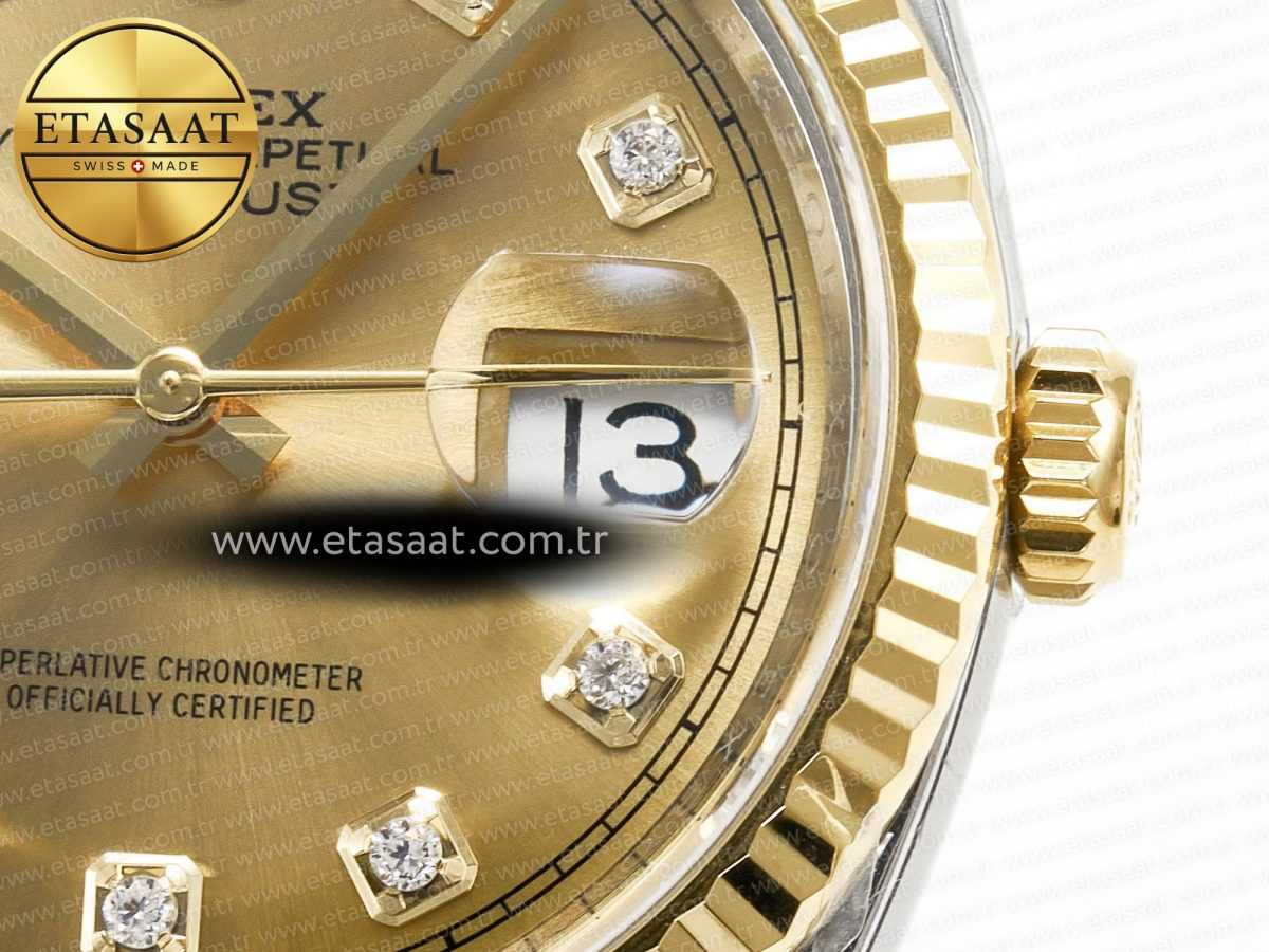 Rolex DateJust 36 126233 Clean 1:1 Best Edition 904L Steel YG Diamonds Dial on SS/YG Jubilee Bracelet VR3235 - Görsel 11