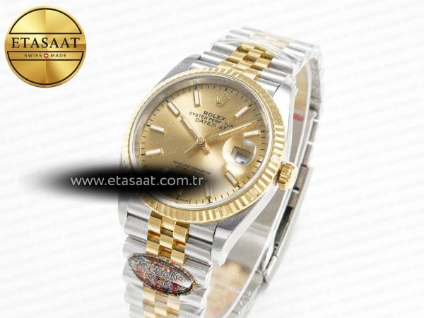 Rolex DateJust 36 126233 Clean 1:1 Best Edition 904L Steel YG Stick Dial on SS/YG Jubilee Bracelet VR3235