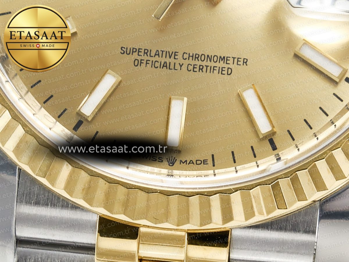 Rolex DateJust 36 126233 Clean 1:1 Best Edition 904L Steel YG Stick Dial on SS/YG Jubilee Bracelet VR3235 - Görsel 13