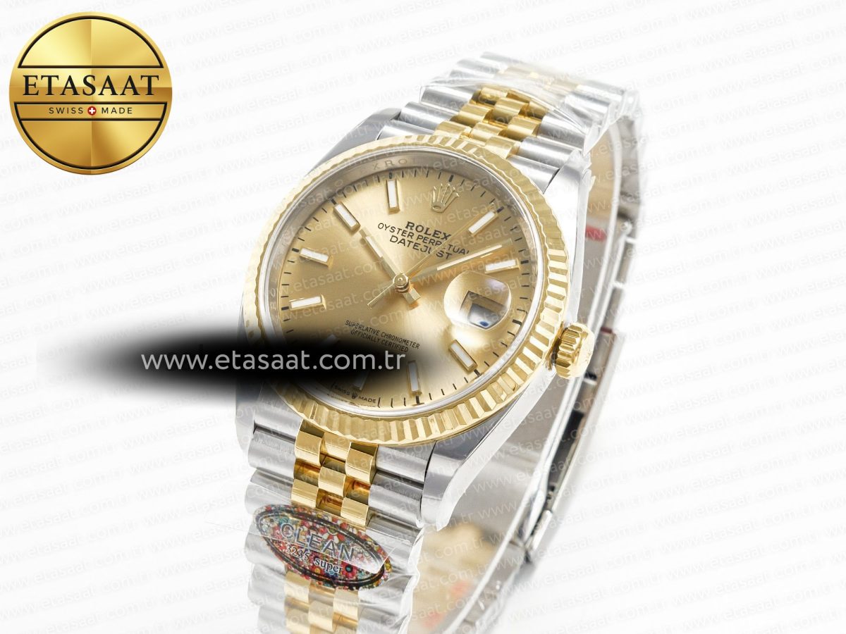 Rolex DateJust 36 126233 Clean 1:1 Best Edition 904L Steel YG Stick Dial on SS/YG Jubilee Bracelet VR3235 - Görsel 2