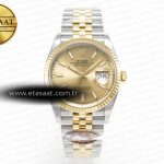 Rolex Datejust 36 126233 Clean Altın Kadran Jubilee VR3235 Eta Saat - Görsel 3 - 1:1 Süper Klon Saat