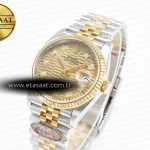 Rolex DateJust 36 126233 Clean 1:1 Best Edition 904L Steel YG Textured Diamonds Dial on SS/YG Jubilee Bracelet VR3235