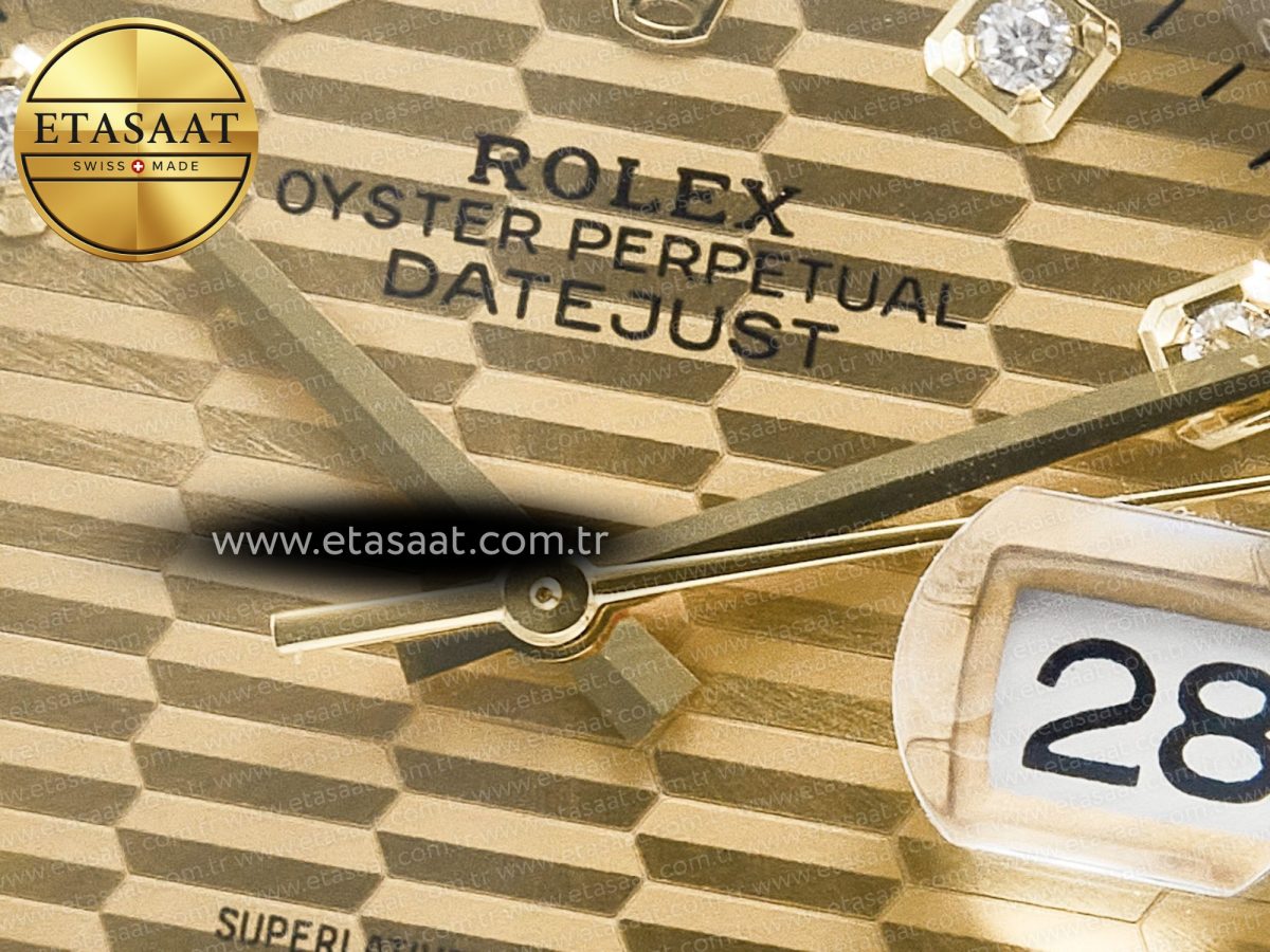 Rolex DateJust 36 126233 Clean 1:1 Best Edition 904L Steel YG Textured Diamonds Dial on SS/YG Jubilee Bracelet VR3235 - Görsel 10