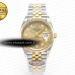 Rolex Datejust 36 126233 Clean YG Dokulu VR3235 Eta Saat - Görsel 3 - 1:1 Süper Klon Saat