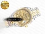 Rolex DateJust 36 126233 Clean 1:1 Best Edition 904L Steel YG Textured Diamonds Dial on SS/YG Jubilee Bracelet VR3235 - Görsel 8