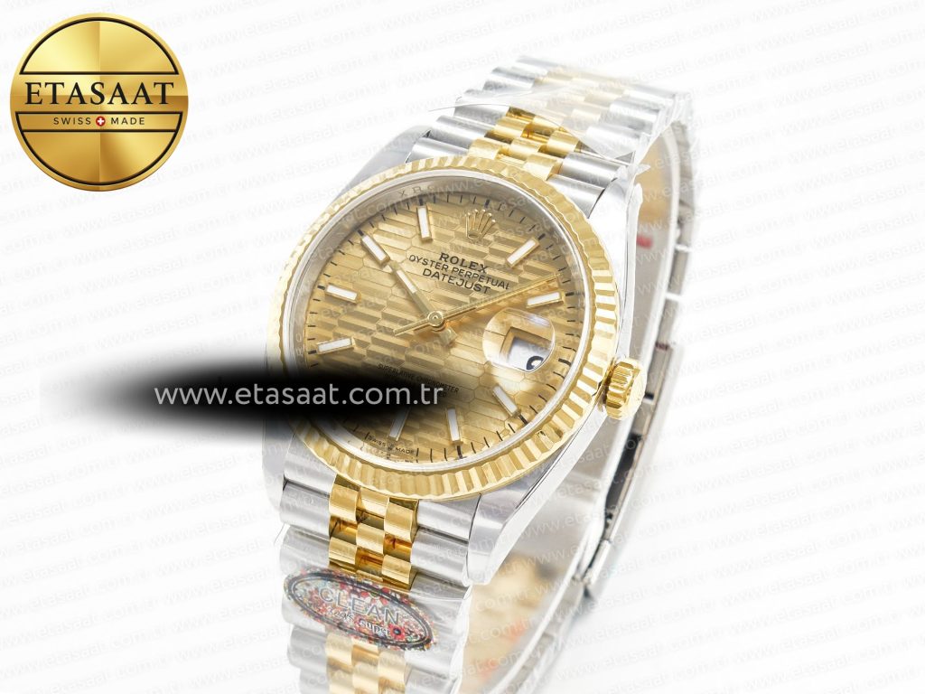 datejust 36 126233 clean 11 best edition 904l steel yg textured stick dial on ss yg jubilee bracelet vr32351
