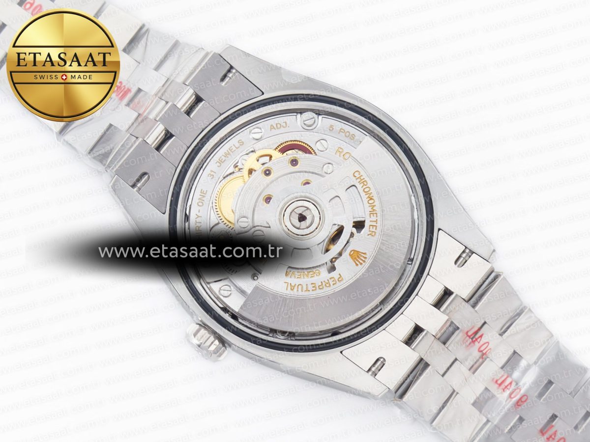 Rolex DateJust 36 126234 904L SS Clean 1:1 Best Edition Fluted Bezel Black Dial on Jubilee Bracelet VR3235 - Görsel 19