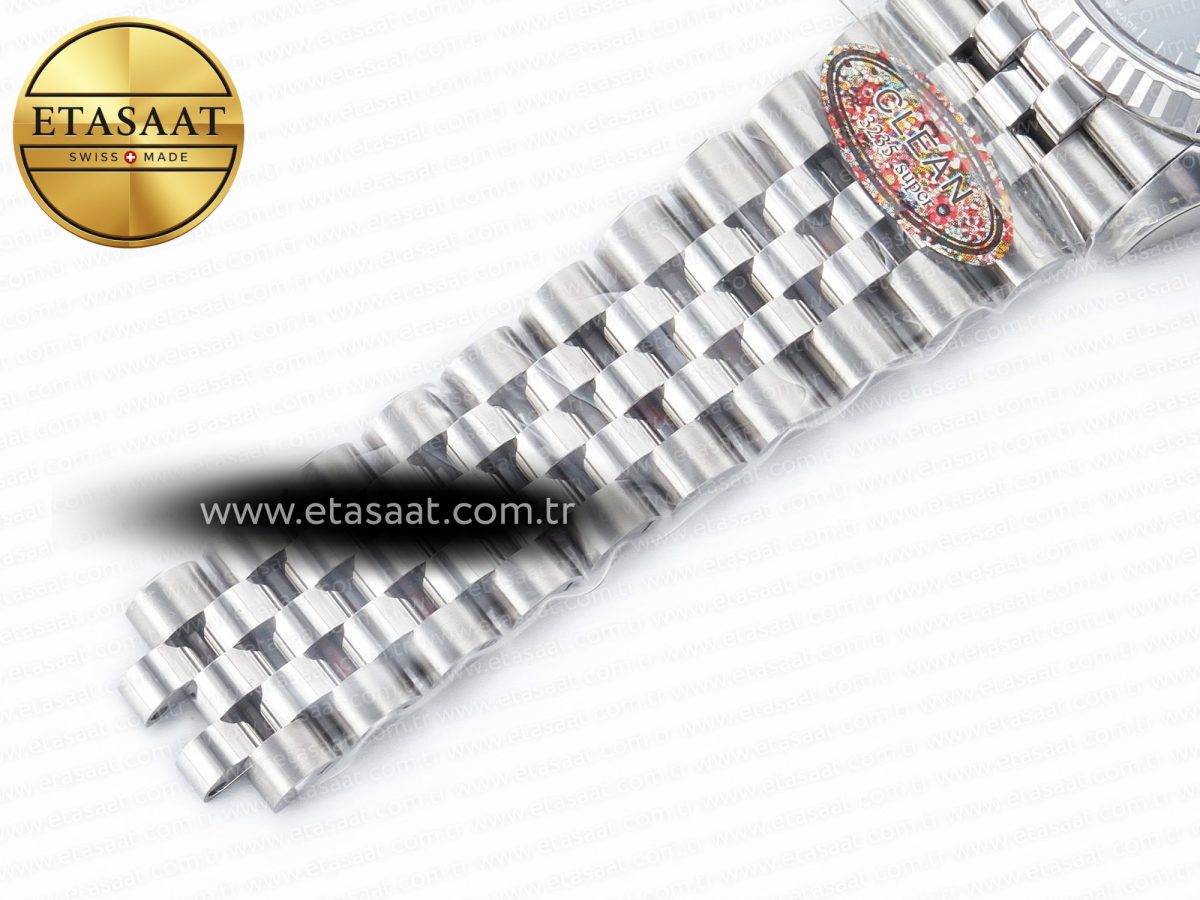 Rolex DateJust 36 126234 904L SS Clean 1:1 Best Edition Fluted Bezel Black Dial on Jubilee Bracelet VR3235 - Görsel 26