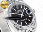 Rolex DateJust 36 126234 904L SS Clean 1:1 Best Edition Fluted Bezel Black Dial on Jubilee Bracelet VR3235 - Görsel 5