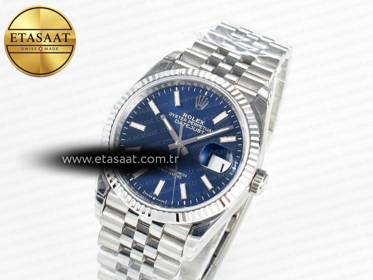 Rolex DateJust 36 126234 904L SS VSF 1:1 Best Edition Blue Dial on Jubilee Bracelet VS3235 - Görsel 1