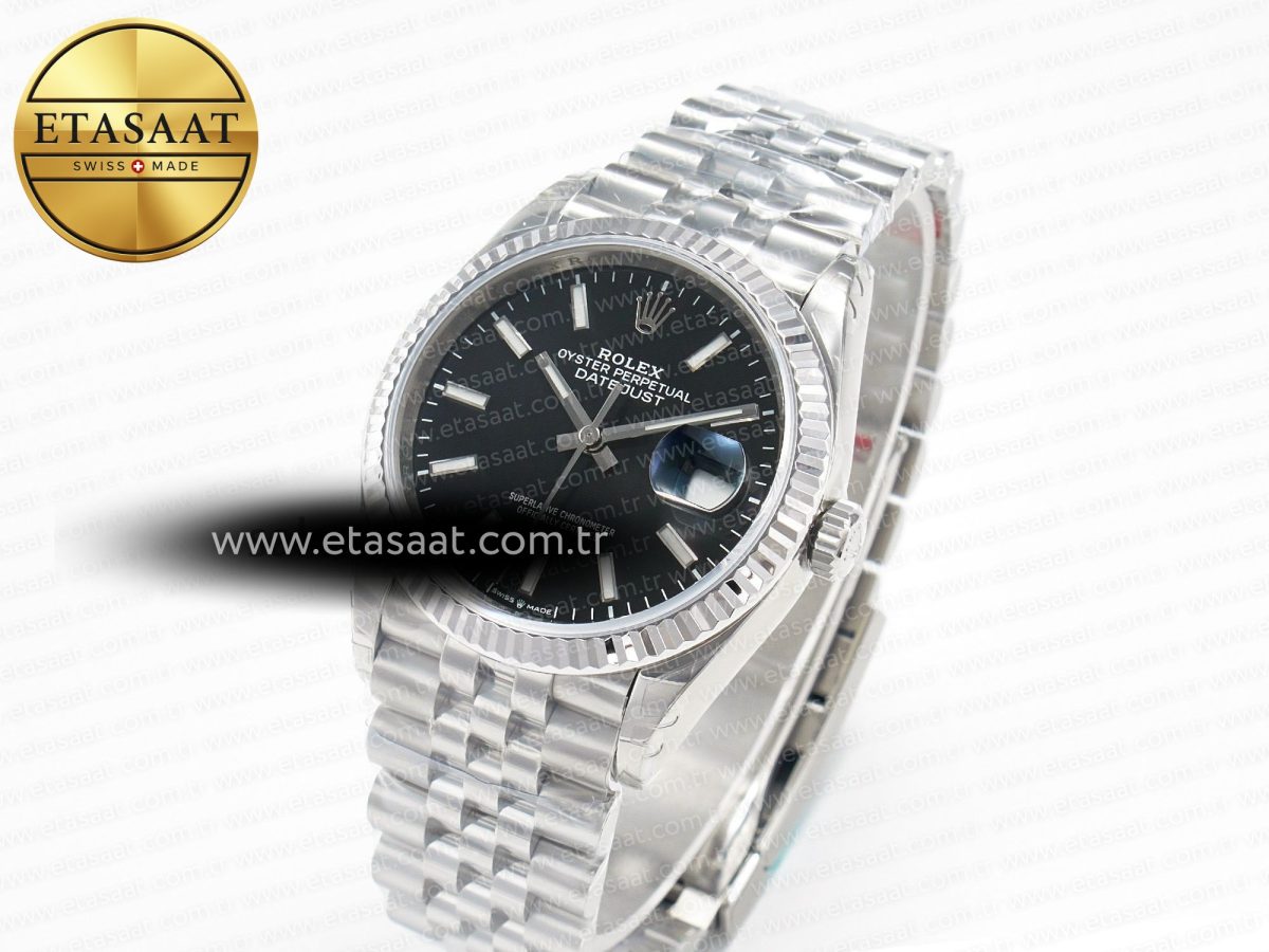 Rolex DateJust 36 SS 116234 VSF 1:1 Best Edition 904L Steel Black Stick Dial on Jubilee Bracelet VS3135 - Görsel 1