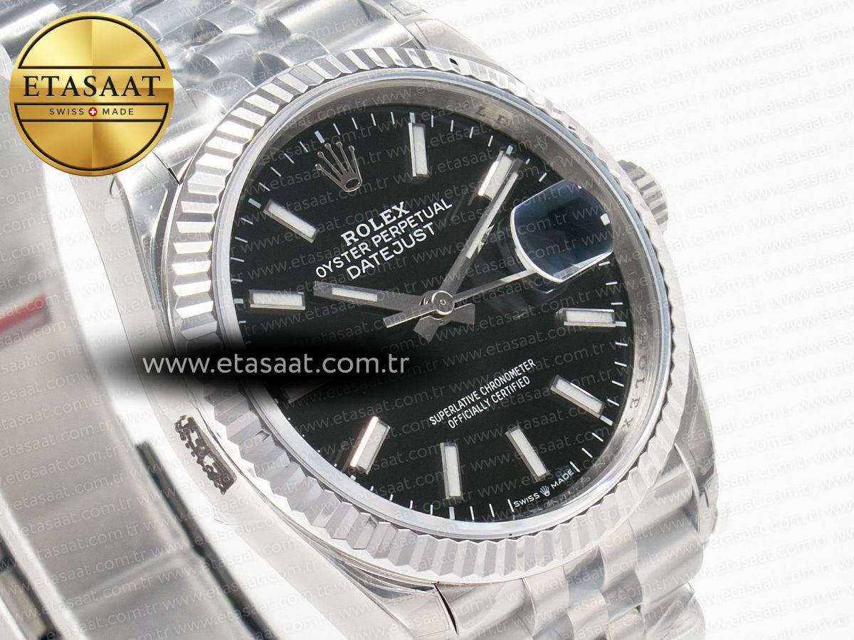 Rolex DateJust 36 SS 116234 VSF 1:1 Best Edition 904L Steel Black Stick Dial on Jubilee Bracelet VS3135 - Görsel 5