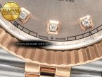 Rolex DateJust 41 126331 904L SS/RG Clean 1:1 Best Edition Steel Silver Diamond Stick Dial on Jubilee Bracelet VR3235 - Görsel 13