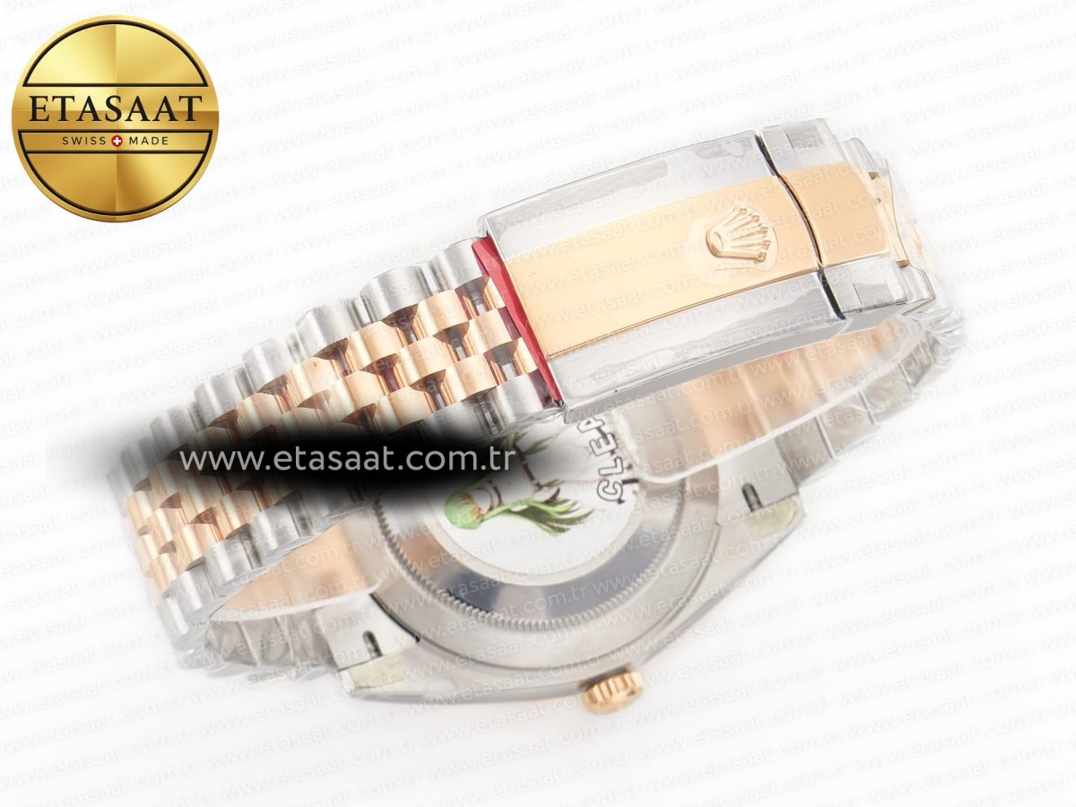 Rolex DateJust 41 126331 904L SS/RG Clean 1:1 Best Edition Steel Silver Diamond Stick Dial on Jubilee Bracelet VR3235 - Görsel 16