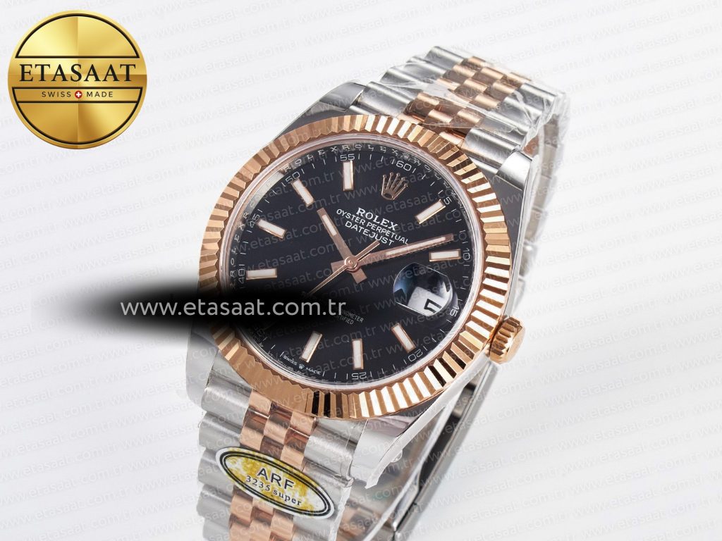 datejust 41 126331 arf 11 best edition 904l steel black dial on ss rg jubilee bracelet sh3235efbc88gain weightefbc891