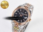Rolex DateJust 41 126331 ARF 1:1 Best Edition 904L Steel Black Dial on SS/RG Jubilee Bracelet SH3235（Gain Weight）