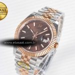 Rolex DateJust 41 126331 ARF 1:1 Best Edition 904L Steel Brown Dial on SS/RG Jubilee Bracelet SH3235（Gain Weight）