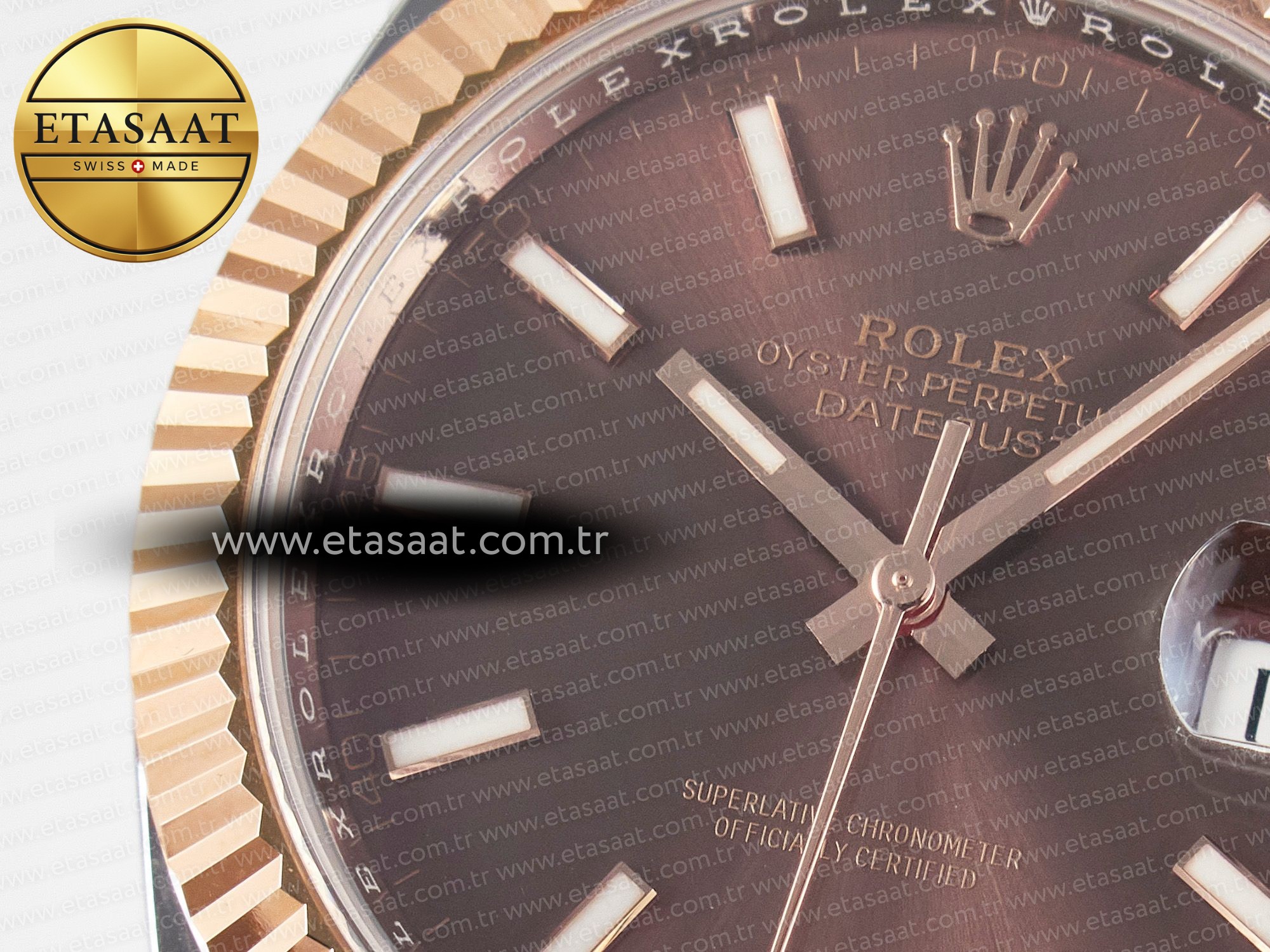 DateJust 41 126331 ARF 1:1 Best Edition 904L Steel Brown Dial on SS/RG Jubilee Bracelet SH3235(Gain Weight) - Resim 12 Rolex DateJust 41 126331 ARF 1:1 Best Edition 904L Steel Brown Dial on SS/RG Jubilee Bracelet SH3235(Gain Weight) - Görsel 12