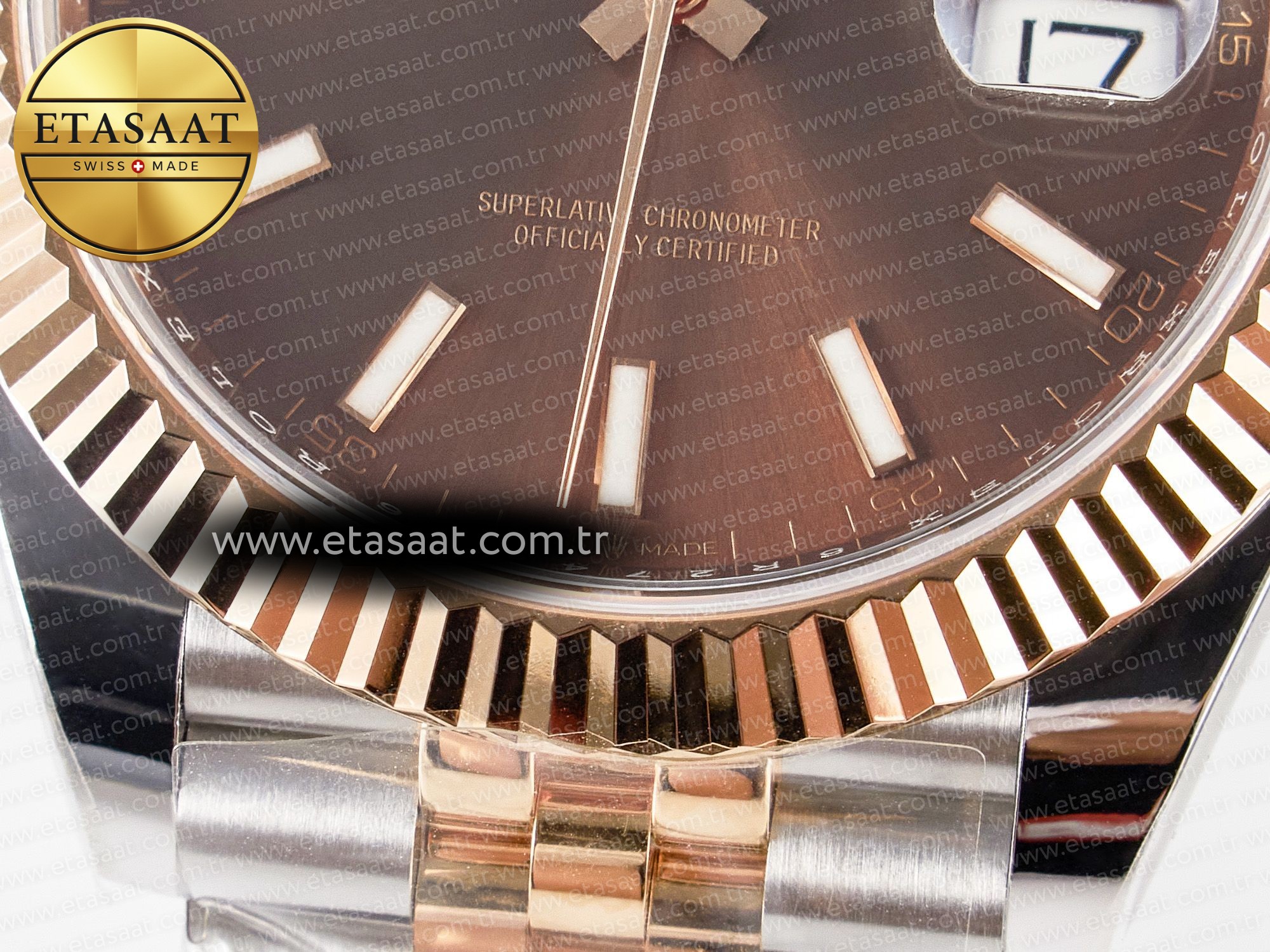 DateJust 41 126331 ARF 1:1 Best Edition 904L Steel Brown Dial on SS/RG Jubilee Bracelet SH3235(Gain Weight) - Resim 13 Rolex DateJust 41 126331 ARF 1:1 Best Edition 904L Steel Brown Dial on SS/RG Jubilee Bracelet SH3235(Gain Weight) - Görsel 13