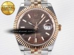 Rolex DateJust 41 126331 ARF 1:1 Best Edition 904L Steel Brown Dial on SS/RG Jubilee Bracelet SH3235(Gain Weight) - Görsel 4
