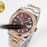 Rolex DateJust 41 126331 ARF 1:1 Best Edition 904L Steel Brown Dial on SS/RG Oyster Bracelet SH3235（Gain Weight）