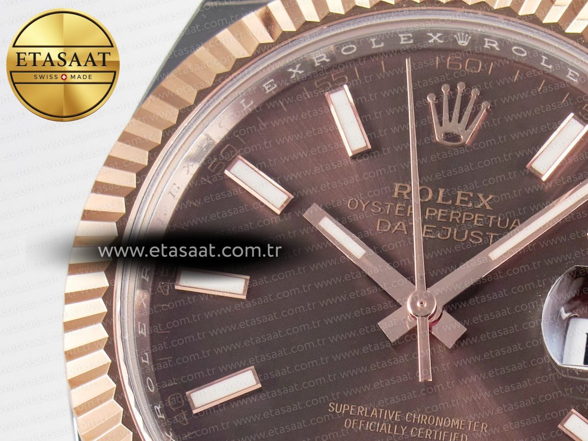 Rolex DateJust 41 126331 ARF 1:1 Best Edition 904L Steel Brown Dial on SS/RG Oyster Bracelet SH3235（Gain Weight） - Görsel 10
