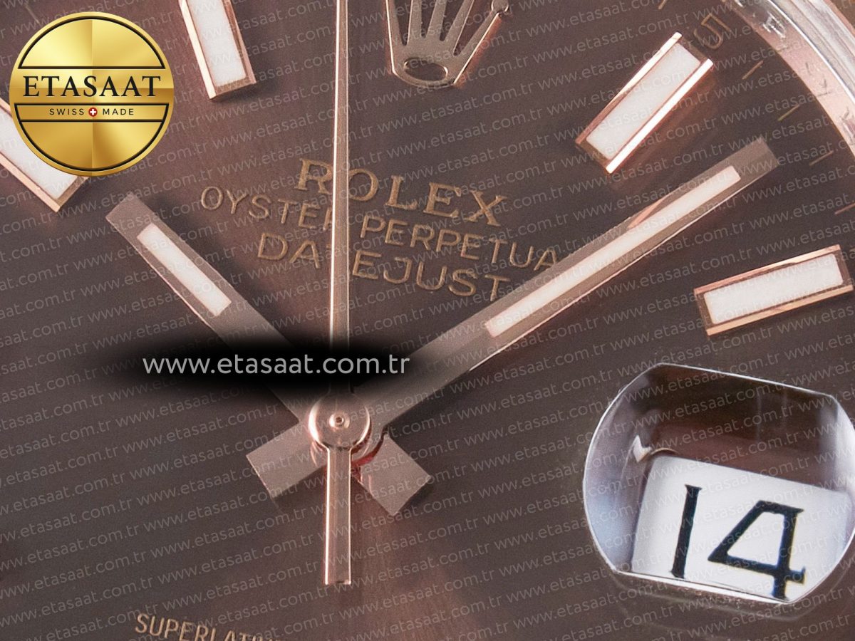 Rolex DateJust 41 126331 ARF 1:1 Best Edition 904L Steel Brown Dial on SS/RG Oyster Bracelet SH3235（Gain Weight） - Görsel 11