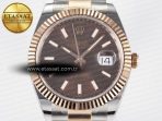 Rolex DateJust 41 126331 ARF 1:1 Best Edition 904L Steel Brown Dial on SS/RG Oyster Bracelet SH3235(Gain Weight) - Görsel 4
