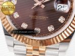 Rolex DateJust 41 126331 ARF 1:1 Best Edition 904L Steel Brown Diamonds Dial on SS/RG Jubilee Bracelet SH3235（Gain Weight） - Görsel 13