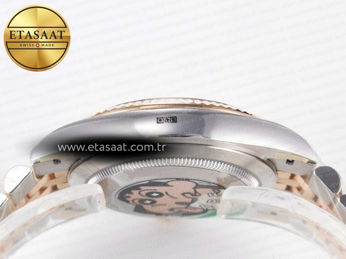 Rolex DateJust 41 126331 ARF 1:1 Best Edition 904L Steel Brown Diamonds Dial on SS/RG Jubilee Bracelet SH3235（Gain Weight） - Görsel 14