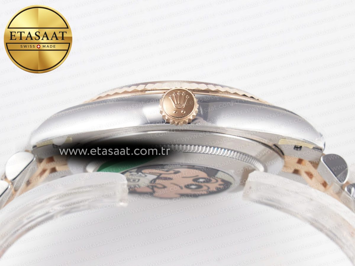 Rolex DateJust 41 126331 ARF 1:1 Best Edition 904L Steel Brown Diamonds Dial on SS/RG Jubilee Bracelet SH3235（Gain Weight） - Görsel 15
