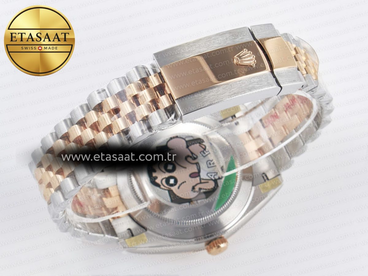 Rolex DateJust 41 126331 ARF 1:1 Best Edition 904L Steel Brown Diamonds Dial on SS/RG Jubilee Bracelet SH3235（Gain Weight） - Görsel 16