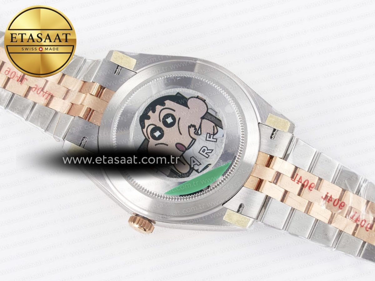 Rolex DateJust 41 126331 ARF 1:1 Best Edition 904L Steel Brown Diamonds Dial on SS/RG Jubilee Bracelet SH3235（Gain Weight） - Görsel 17
