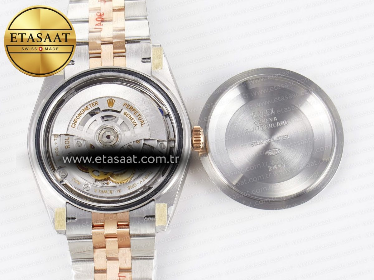 Rolex DateJust 41 126331 ARF 1:1 Best Edition 904L Steel Brown Diamonds Dial on SS/RG Jubilee Bracelet SH3235（Gain Weight） - Görsel 18
