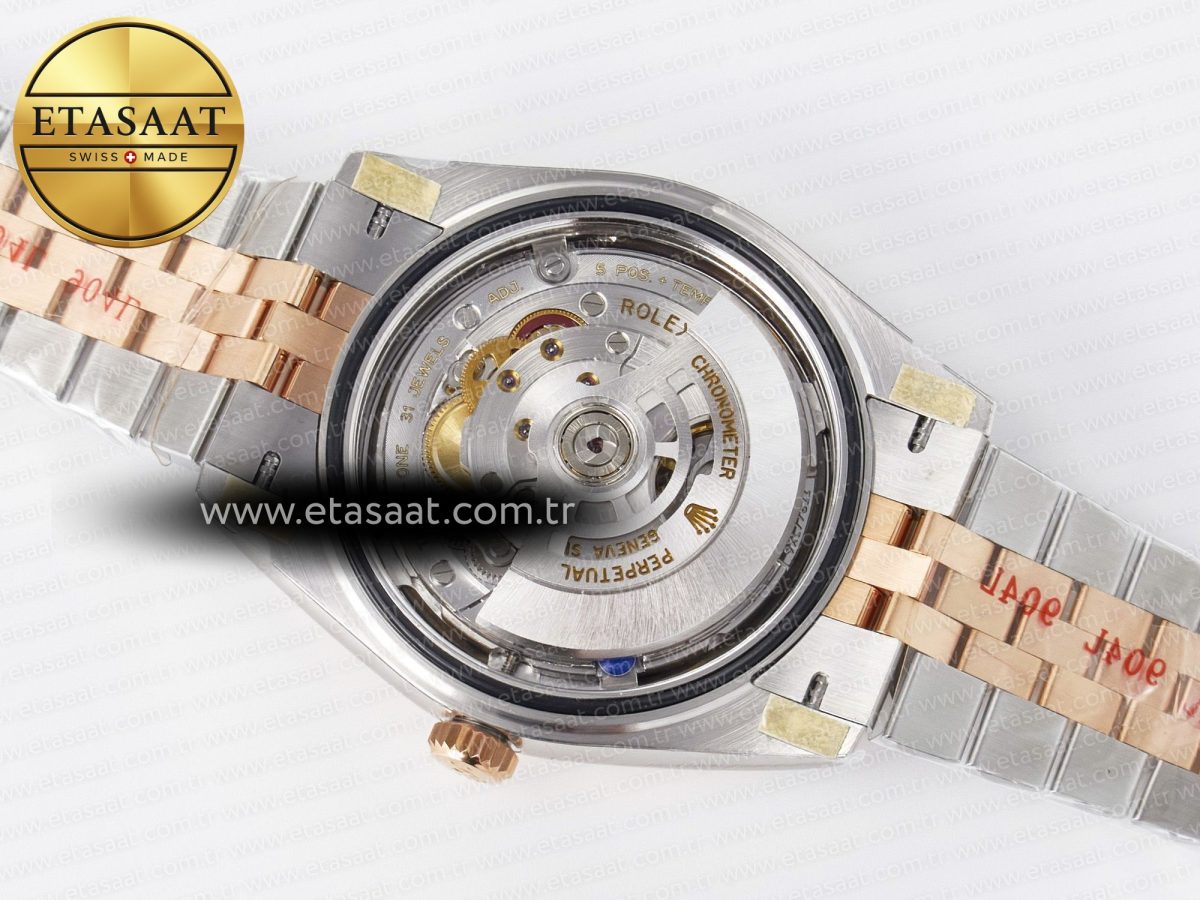 Rolex DateJust 41 126331 ARF 1:1 Best Edition 904L Steel Brown Diamonds Dial on SS/RG Jubilee Bracelet SH3235（Gain Weight） - Görsel 19