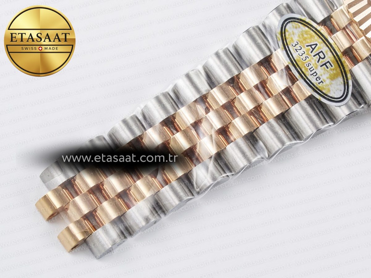 Rolex DateJust 41 126331 ARF 1:1 Best Edition 904L Steel Brown Diamonds Dial on SS/RG Jubilee Bracelet SH3235（Gain Weight） - Görsel 26