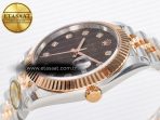 Rolex DateJust 41 126331 ARF 1:1 Best Edition 904L Steel Brown Diamonds Dial on SS/RG Jubilee Bracelet SH3235（Gain Weight） - Görsel 6