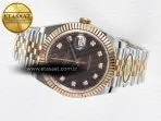 Rolex DateJust 41 126331 ARF 1:1 Best Edition 904L Steel Brown Diamonds Dial on SS/RG Jubilee Bracelet SH3235（Gain Weight） - Görsel 9