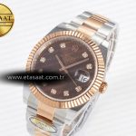 Rolex DateJust 41 126331 ARF 1:1 Best Edition 904L Steel Brown Diamonds Dial on SS/RG Oyster Bracelet SH3235（Gain Weight）