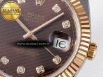 Rolex DateJust 41 126331 ARF 1:1 Best Edition 904L Steel Brown Diamonds Dial on SS/RG Oyster Bracelet SH3235(Gain Weight) - Görsel 12