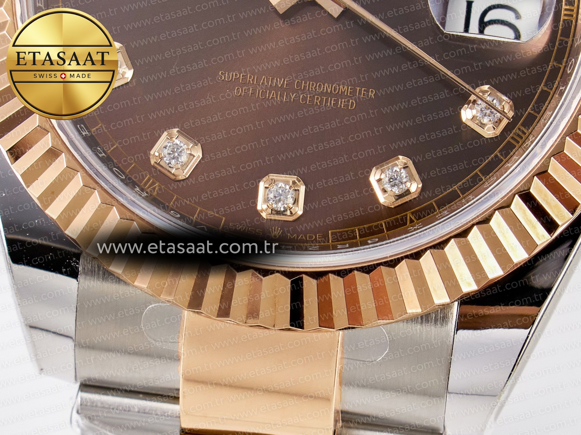 DateJust 41 126331 ARF 1:1 Best Edition 904L Steel Brown Diamonds Dial on SS/RG Oyster Bracelet SH3235(Gain Weight) - Resim 13 Rolex DateJust 41 126331 ARF 1:1 Best Edition 904L Steel Brown Diamonds Dial on SS/RG Oyster Bracelet SH3235(Gain Weight) - Görsel 13