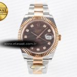 Rolex Datejust 41 126331 ARF Kahve Pırlantalı Kadran 11 Eta Saat - Görsel 3 - 1:1 Süper Klon Saat